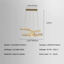 GobekUsa Crystal LED Pendant Lights Remote Control Dimmable Suspension Lamp