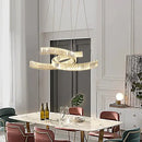 GobekUsa Crystal LED Pendant Lights Remote Control Dimmable Suspension Lamp