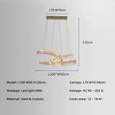 GobekUsa Crystal LED Pendant Lights Remote Control Dimmable Suspension Lamp