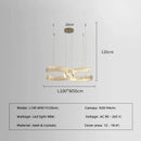 GobekUsa Crystal LED Pendant Lights Remote Control Dimmable Suspension Lamp