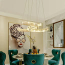 GobekUsa Crystal LED Pendant Lights Remote Control Dimmable Suspension Lamp