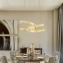 GobekUsa Crystal LED Pendant Lights Remote Control Dimmable Suspension Lamp