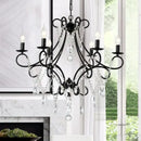GobekUsa Iron Crystal Chandelier: Modern Luxury Industrial Style for Home Living/Dining Room