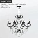 GobekUsa Iron Crystal Chandelier: Modern Luxury Industrial Style for Home Living/Dining Room