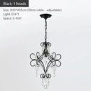 GobekUsa Iron Crystal Chandelier: Modern Luxury Industrial Style for Home Living/Dining Room