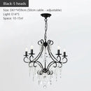 GobekUsa Iron Crystal Chandelier: Modern Luxury Industrial Style for Home Living/Dining Room