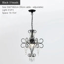 GobekUsa Iron Crystal Chandelier: Modern Luxury Industrial Style for Home Living/Dining Room