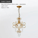 GobekUsa Iron Crystal Chandelier: Modern Luxury Industrial Style for Home Living/Dining Room