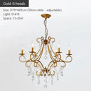 GobekUsa Iron Crystal Chandelier: Modern Luxury Industrial Style for Home Living/Dining Room