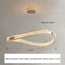 GobekUsa Irregular Steel & K9 Crystal LED Pendant Chandelier for Foyer, Dimmable Lighting