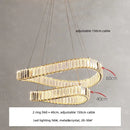 GobekUsa Irregular Steel & K9 Crystal LED Pendant Chandelier for Foyer, Dimmable Lighting