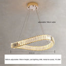 GobekUsa Irregular Steel & K9 Crystal LED Pendant Chandelier for Foyer, Dimmable Lighting