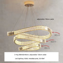 GobekUsa Irregular Steel & K9 Crystal LED Pendant Chandelier for Foyer, Dimmable Lighting