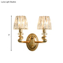 GobekUsa Modern Gold K9 Crystal Wall Sconce Light for Bedroom