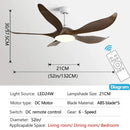GobekUsa 52" Ceiling Fan with LED Light & Remote Control