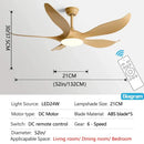 GobekUsa 52" Ceiling Fan with LED Light & Remote Control