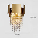 GobekUsa Crystal Wall Lamp: Modern Luxury LED Lighting for Living Room, Bedroom, and Staircase