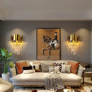 GobekUsa Crystal Wall Lamp: Modern Luxury LED Lighting for Living Room, Bedroom, and Staircase