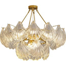 GobekUsa Crystal Glass Chandelier: Luxury Retro Pendant Light for Dining, Living, Bedroom Decor