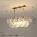 GobekUsa Crystal Glass Chandelier: Luxury Retro Pendant Light for Dining, Living, Bedroom Decor