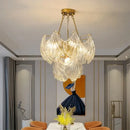 GobekUsa Crystal Glass Chandelier: Luxury Retro Pendant Light for Dining, Living, Bedroom Decor