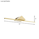 GobekUsa Modern LED Gold Wall Sconce with Prismatic Arm - Bar Metallic Vanity Light