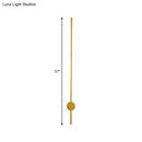 GobekUsa Modern Gold LED Bedside Wall Light Sconce - Minimalist Linear Metal Design (47"/57" Width)