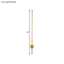 GobekUsa Modern Gold LED Bedside Wall Light Sconce - Minimalist Linear Metal Design (47"/57" Width)