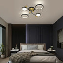 GobekUsa Elegant Multi-Head Gold LED Ceiling Lamp for Living Room & Bedroom
