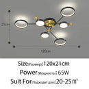 GobekUsa Elegant Multi-Head Gold LED Ceiling Lamp for Living Room & Bedroom