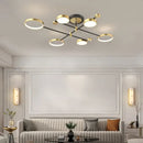 GobekUsa Elegant Multi-Head Gold LED Ceiling Lamp for Living Room & Bedroom