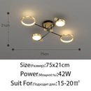 GobekUsa Elegant Multi-Head Gold LED Ceiling Lamp for Living Room & Bedroom