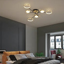 GobekUsa Elegant Multi-Head Gold LED Ceiling Lamp for Living Room & Bedroom