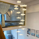 GobekUsa Gold LED Lotus Chandelier: Nordic Luxury Design for Staircase & Dining Room
