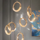 GobekUsa Gold LED Pendant Light - Elegant Adjustable Chandelier for Indoor Home decor