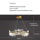 GobekUsa Gold LED Pendant Lights Living Room Dining Hall Kitchen Bar Decor Lighting