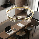 GobekUsa Gold LED Pendant Lights Living Room Dining Hall Kitchen Bar Decor Lighting