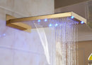 GobekUsa Golden 3-ways Shower Faucet Wall Mounted Mixer with Plastic Handshower