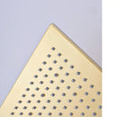 GobekUsa Gold LED Square Rainfall Shower Head for Bathroom Faucet - Top Sprayer