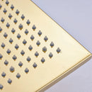 GobekUsa Gold LED Square Rainfall Shower Head for Bathroom Faucet - Top Sprayer