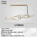 GobekUsa Gold LED Ring Ceiling Chandelier: Modern Luxury for Bar, Hotel, Bedroom & Restaurant