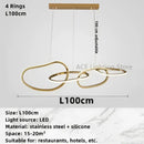 GobekUsa Gold LED Ring Ceiling Chandelier: Modern Luxury for Bar, Hotel, Bedroom & Restaurant