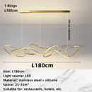 GobekUsa Gold LED Ring Ceiling Chandelier: Modern Luxury for Bar, Hotel, Bedroom & Restaurant