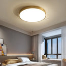 GobekUsa Copper Thin LED Round Ceiling Light for Bedroom, Living Room, and Dining Room