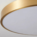 GobekUsa Copper Thin LED Round Ceiling Light for Bedroom, Living Room, and Dining Room