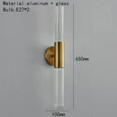 GobekUsa Gold Metal LED Sconce with Clear White Glass, E27, Minimalist Design