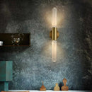 GobekUsa Gold Metal LED Sconce with Clear White Glass, E27, Minimalist Design
