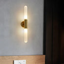 GobekUsa Gold Metal LED Sconce with Clear White Glass, E27, Minimalist Design