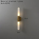 GobekUsa Gold Metal LED Sconce with Clear White Glass, E27, Minimalist Design