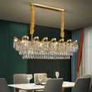GobekUsa LED Sunflower Crystal Ceiling Chandelier - Modern Living Dining Room Hanging Light